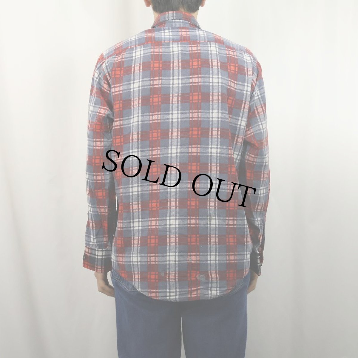 画像4: 70's MONTGOMERY WARD チェック柄 プリントネルシャツ M (4)