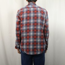 画像4: 70's MONTGOMERY WARD チェック柄 プリントネルシャツ M (4)