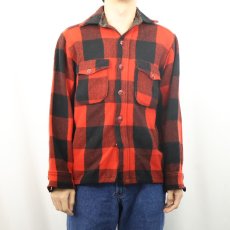 画像2: 60's Woolrich バッファローチェック柄 ウールジャケット SIZE15 (2)