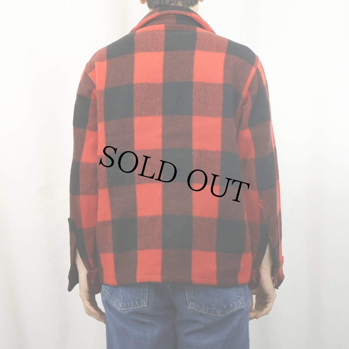 画像3: 60's Woolrich バッファローチェック柄 ウールジャケット SIZE15 (3)