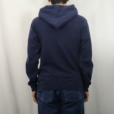 画像3: 80's Champion USA製 トリコタグ "BRUSSELS" プリントスウェットフーディー L (3)