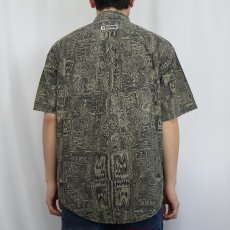 画像3: 80〜90's VISION STREET WEAR USA製 "John Grigley" アート柄コットンシャツ (3)