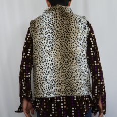 画像3: 90's Cobblestone Canyon USA製 レオパード柄 フェイクファーベスト (3)