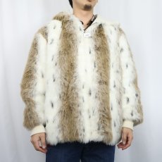 画像3: 90's〜 WHITE STAG フェイクファー×PVC リバーシブルパーカー 2X (3)