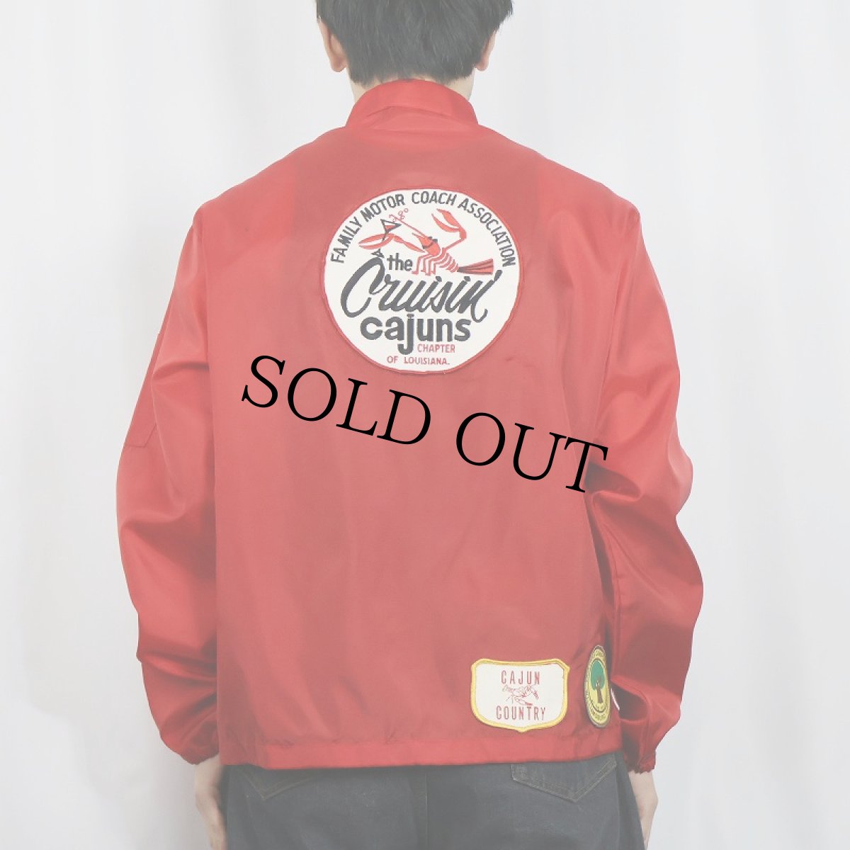 画像4: 70〜80's Swingster ワッペン＆バッジ付き ナイロンレーシングジャケット M (4)