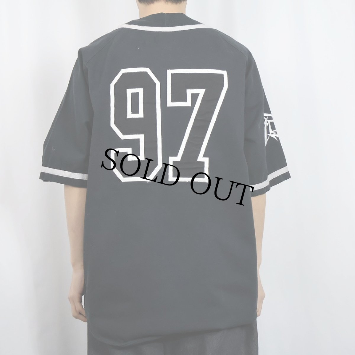 画像4: 90's METALLICA USA製 ヘヴィメタルバンド コットンベースボールシャツ BLACK L (4)