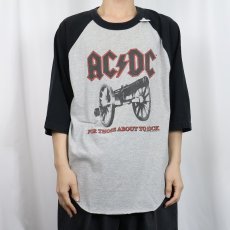 画像2: 2000's AC/DC USA製 "For Those About to Rock" ロックバンドラグランTシャツ BLACK 2XL (2)