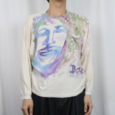 画像2: 90's Winston Haycock PORTUGAL製 ハンドペイントロンT M (2)