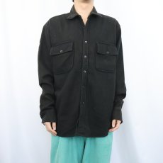 画像2: MOSSIMO ウールシャツ BLACK (2)