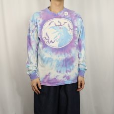 画像2: 90's USA製 タイダイ染め プリントロンT XL (2)