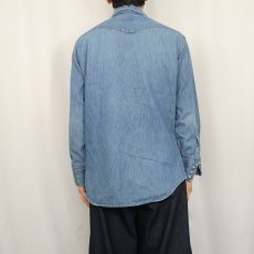 画像3: 70's Wrangler デニムウエスタンシャツ SIZE16-33 (3)