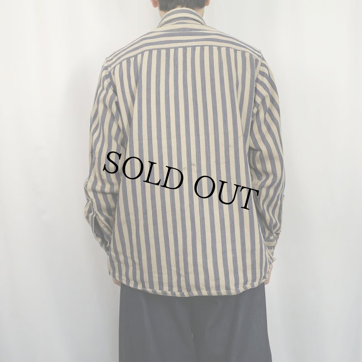 画像3: 90's Eddie Bauer "McKinley Cloth" ストライプ柄 ヘビーネルシャツ (3)