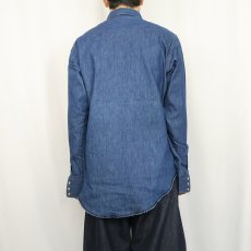 画像3: 80's Wrangler USA製 デニムウエスタンシャツ SIZE16×34 (3)