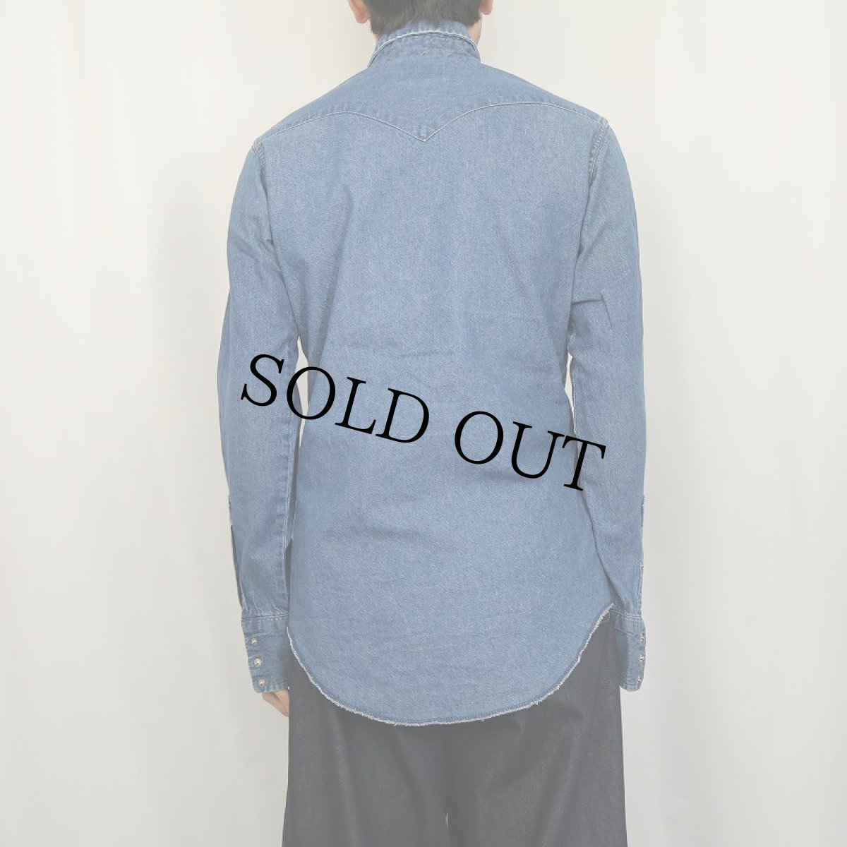 画像3: 80's Wrangler USA製 デニムウエスタンシャツ SIZE15-34 (3)