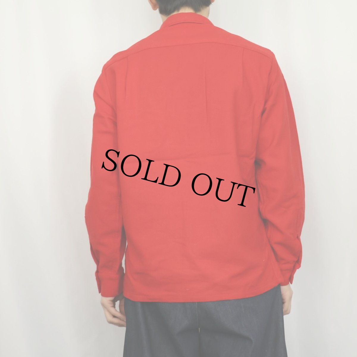 画像3: 50〜60's Sportsman by CAL-MADE ウール イタリアンカラーシャツ M (3)