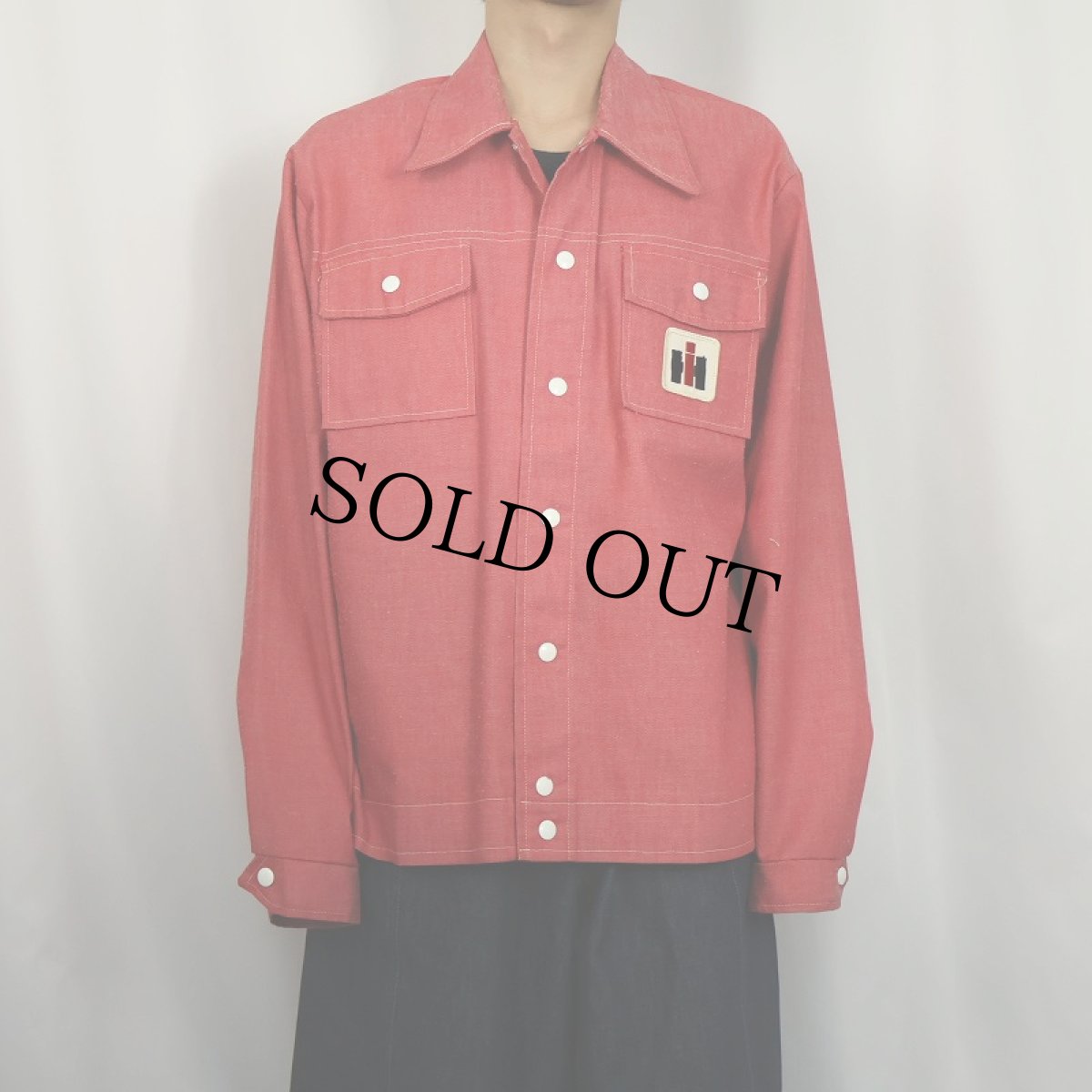 画像2: 70's Swingster コットン×ポリエステル ワークシャツ (2)