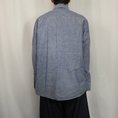 画像3: Cellini Collection シャンブレーワークシャツ L (3)