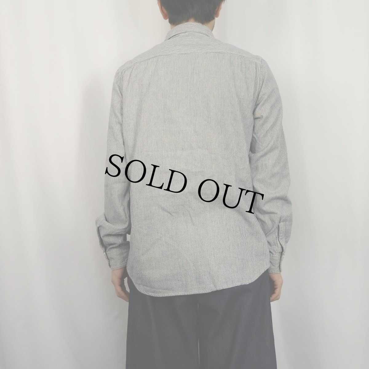 画像3: Ralph Lauren DENIM&SUPPLY ヒッコリーストライブ コットンシャツ M (3)