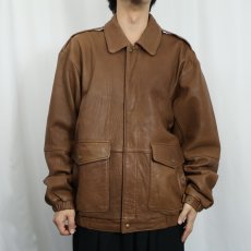 画像2: 80〜90's Eddie Bauer "A-2 TYPE" レザージャケット M (2)
