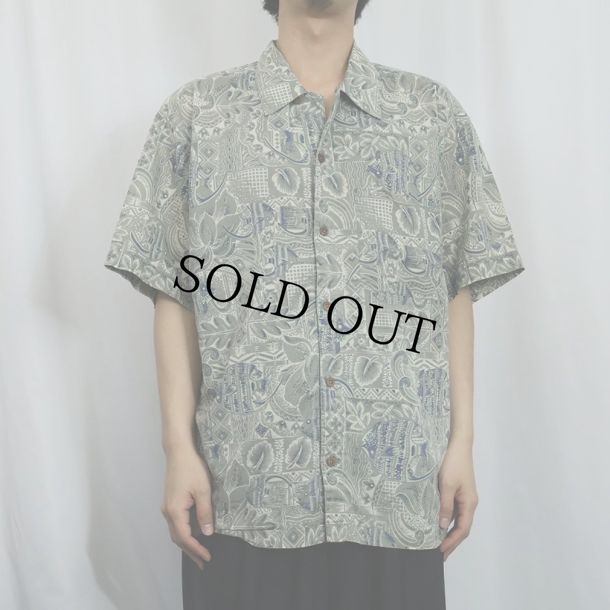 画像2: 2000's Patagonia Pataloha 熱帯魚柄 コットンアロハシャツ L (2)