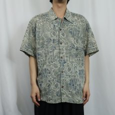 画像2: 2000's Patagonia Pataloha 熱帯魚柄 コットンアロハシャツ L (2)