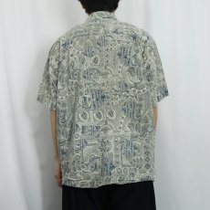 画像3: 2000's Patagonia Pataloha 熱帯魚柄 コットンアロハシャツ L (3)