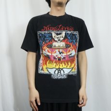 画像3: 90's AEROSMITH USA製 "Nine Lives" ロックバンド ツアーTシャツ BLACK M (3)