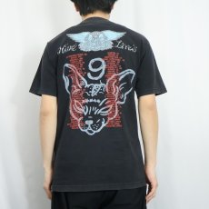 画像4: 90's AEROSMITH USA製 "Nine Lives" ロックバンド ツアーTシャツ BLACK M (4)