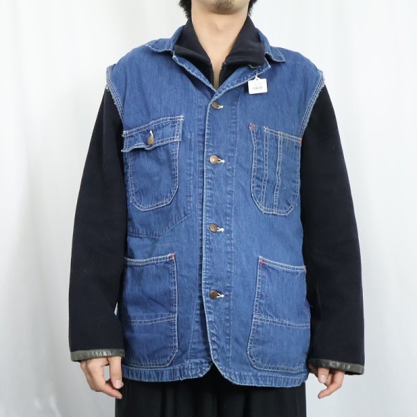 GW セール価格ビッグマックデニムベスト50's 60年代 60s ビッグマック Gジャン カバーオール ハーレーダビッドソン