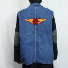 画像4: 60's〜 BIG MAC JCPenney "Harley Davidson" ワッペン付き デニムベスト (4)
