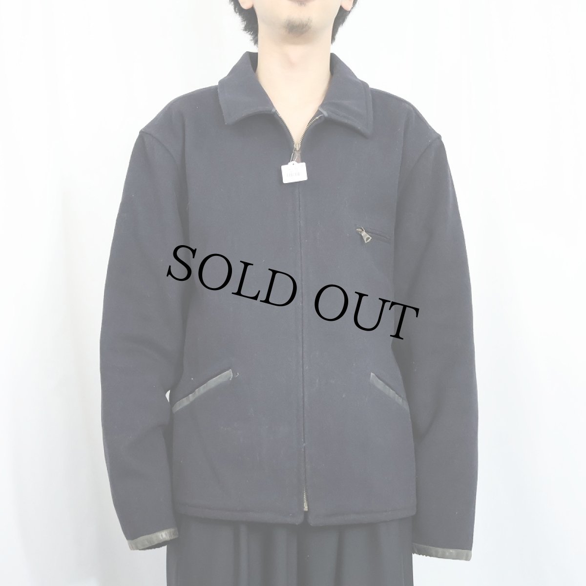 画像2: POLO Ralph Lauren エルボーパッチ付き ウールスポーツジャケット NAVY XL (2)