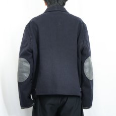 画像3: POLO Ralph Lauren エルボーパッチ付き ウールスポーツジャケット NAVY XL (3)