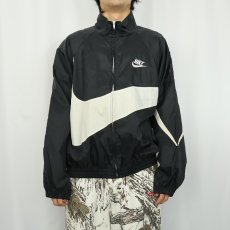 画像2: 90's NIKE ビッグスウォッシュ ナイロンジャケット L (2)