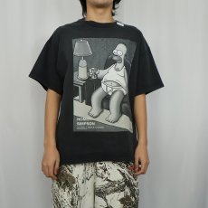 画像2: 90's The Simpsons "HOMER SIMPSONS" キャラクタープリントTシャツ BLACK XL (2)