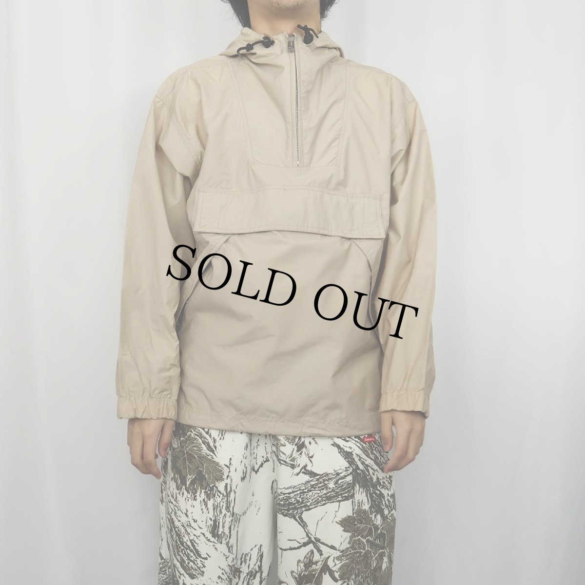 画像2: Body Glove ロゴ刺繍 コットンナイロン アノラックパーカー M (2)