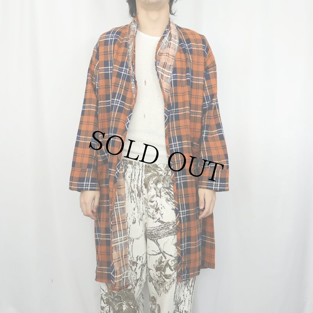 画像2: 60's Royal Crest Casuals タータンチェック柄 ネルガウン M (2)