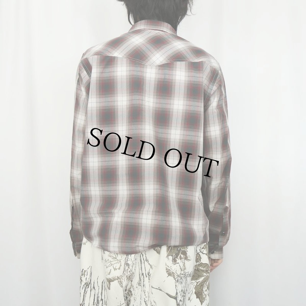 画像3: 2011AW Patagonia オンブレーチェック柄 コットンウエスタンシャツ M (3)