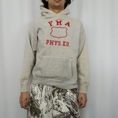 画像2: 60's HANES "FMA PHYS.ED." プリントスウェットフーディー L (2)