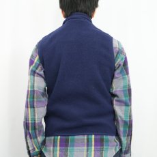 画像3: 90's Patagonia USA製 ロゴ刺繍 シンチラフリースベスト S (3)
