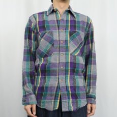 画像2: 90's BIG MAC JCPenney チェック柄 ヘビーネルシャツ S (2)