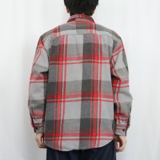 画像3: 90's TIMBER TRAIL チェック柄 ヘビーネルシャツ L (3)