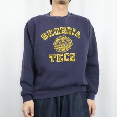 画像2: 80's RUSSELL ATHLETIC USA製 "GEORGIA TECH" プリントスウェット L (2)