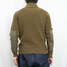 画像3: Ralph Lauren RUGBY エルボーパッチ付き ヘンリーネック コットンニットセーター S (3)