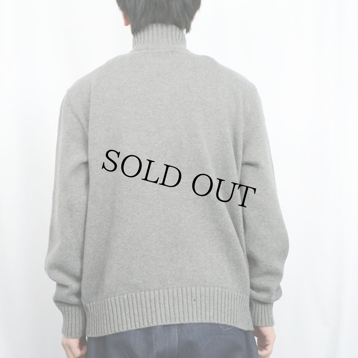 画像3: POLO Ralph Lauren ハイネック コットンニット ジップジャケット XL (3)