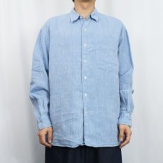 画像2: Saks Fifth Avenue リネンシャツ L (2)