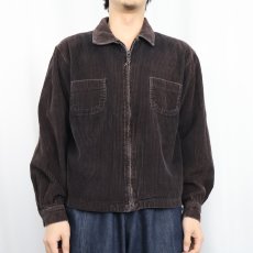 画像2: CAROLINA BLUES 太畝コーデュロイ ジップシャツジャケット L (2)