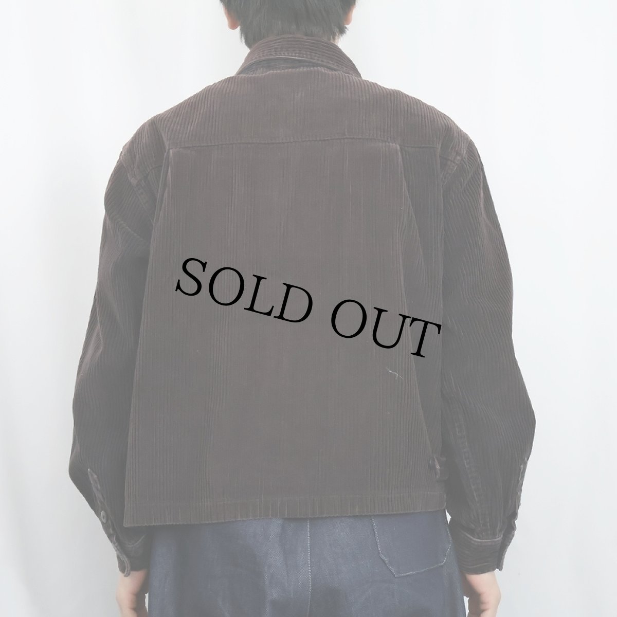 画像3: CAROLINA BLUES 太畝コーデュロイ ジップシャツジャケット L (3)