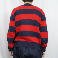 画像3: POLO Ralph Lauren ボーダー柄 コットンニットセーター L (3)