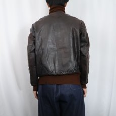 画像3: 30〜40's GERMAN モーターサイクル ハーフジップレザージャケット (3)