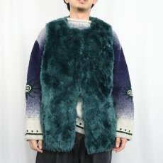 画像2: フェイクファー ベスト (2)